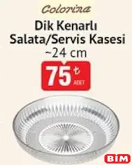 COLORİNA DİK KENARLI SALATA/SERVİS KASESİ 24 CM